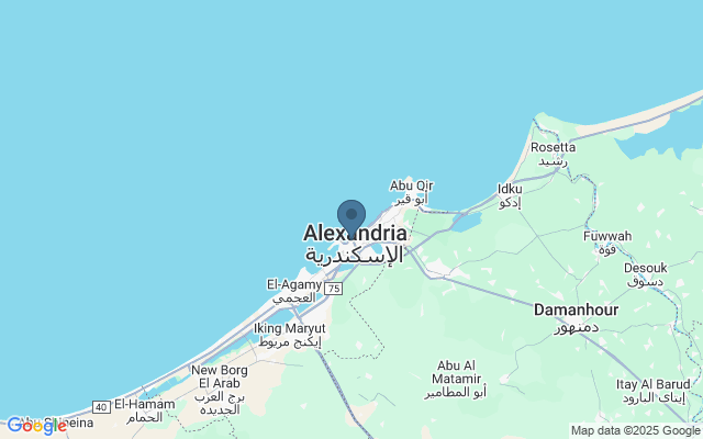 Kaart met locatie Bibliotheca Alexandrina
